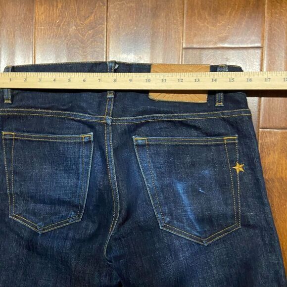 Brave Star Selvedge Skinny Japanese Raw Denim Blue Jeans USA Made Men's 30 x 34 - Picture 11 of 14
